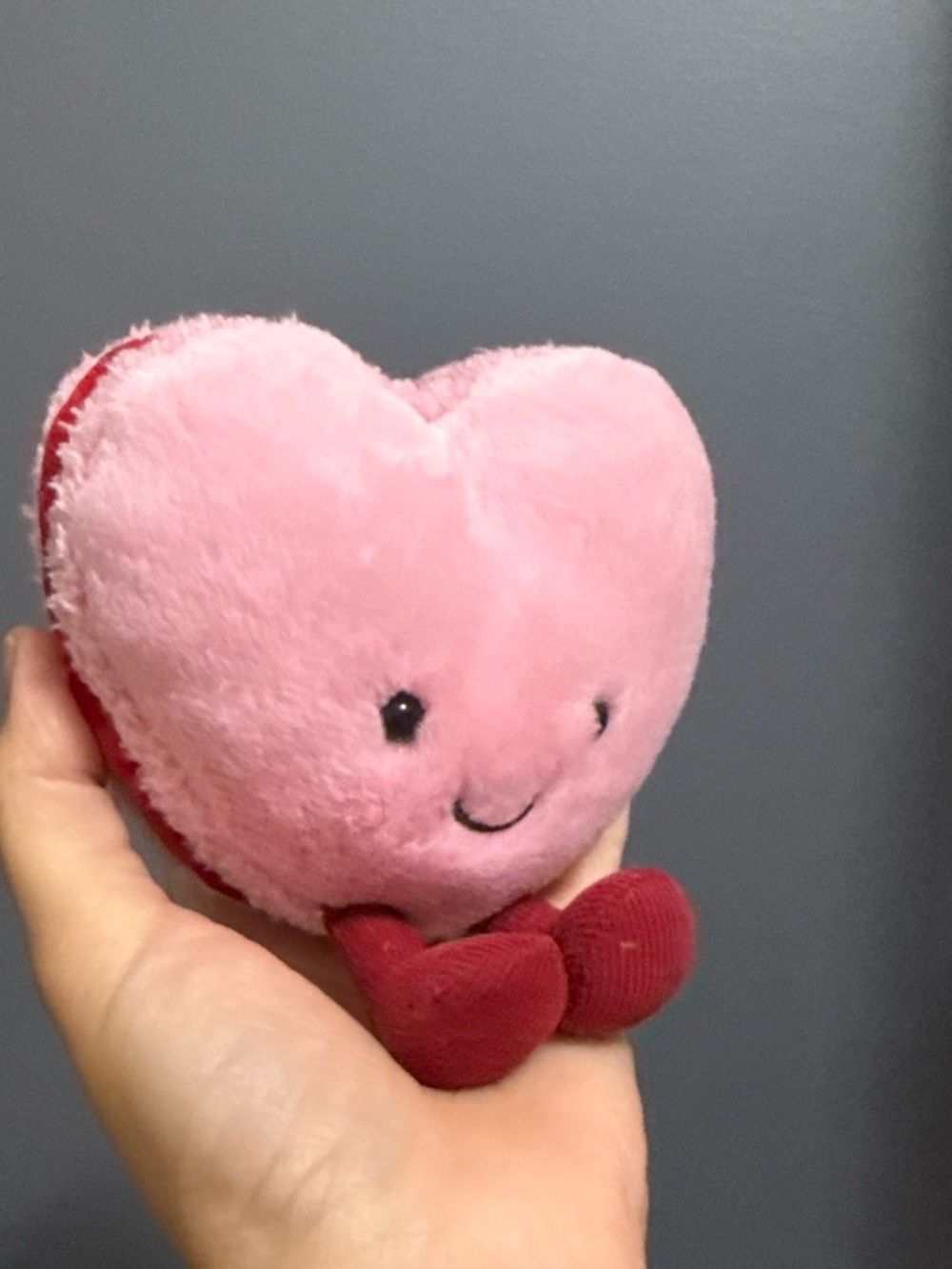 Jellycat Pink Collette heart macaron